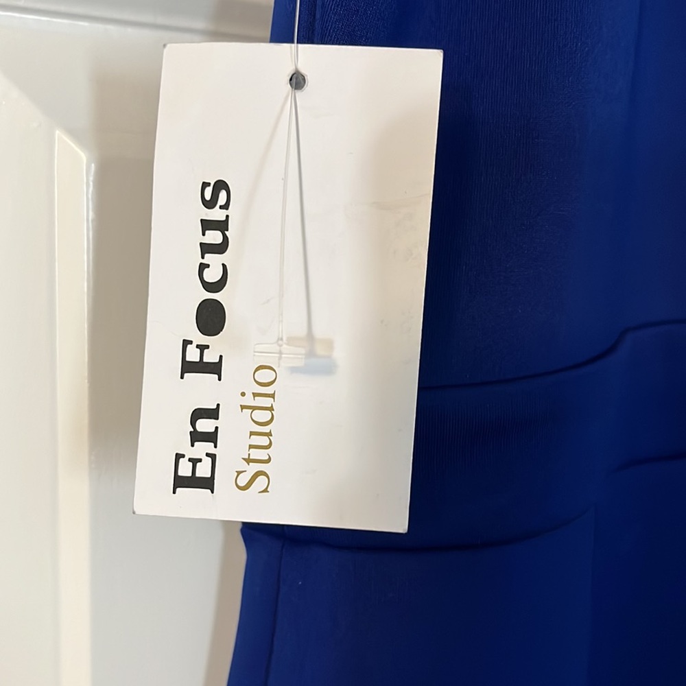 EnFocus studio - Royal blue, halter, Hi low mid dress, size 8 NWT - Picture 6 of 10
